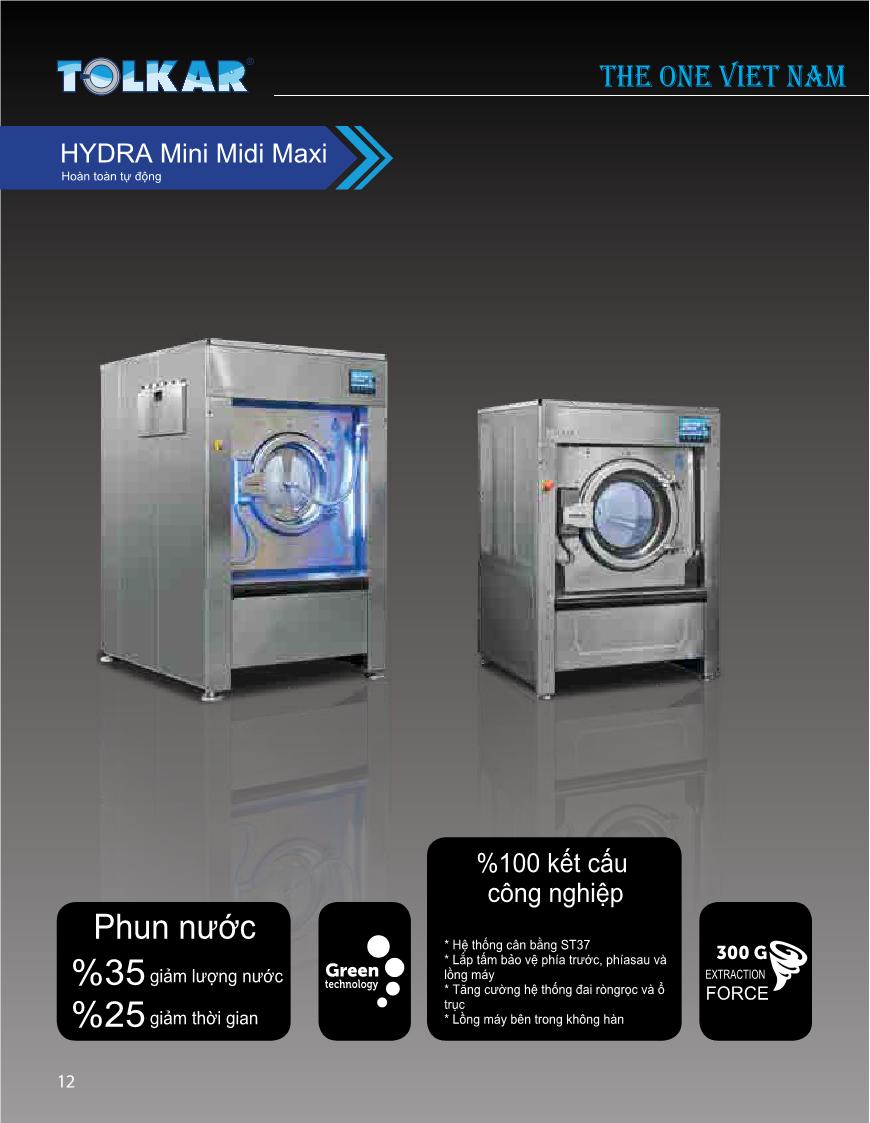 Máy giặt công nghiệp HYDRA Mini Midi Maxi